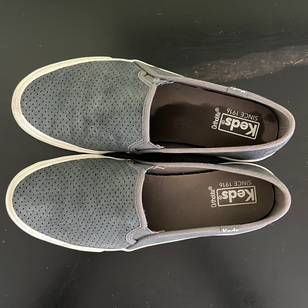 Keds Gray Blue Ortholite Double Decker Suede Sneaker - Picture 7 of 10
